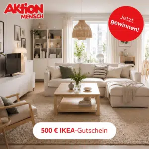 Thumbnail 500€ IKEA-Gutschein gewinnen: Kostenloses Gewinnspiel von Aktion Mensch