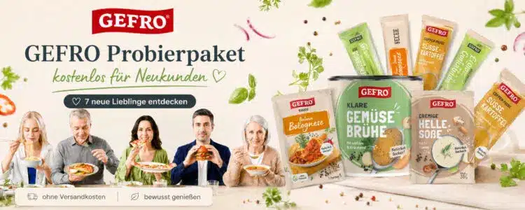 Banner vom gratis Gefro Probierpaket