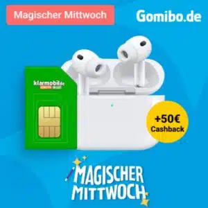 Thumbnail 🔥 *eff. nur 1,40€/Monat* Apple AirPods Pro 3 für 0€ + 20GB Telekom Allnet für 17,99€ mtl. + 200€ Bonus (klarmobil Telekom Allnet Flat)