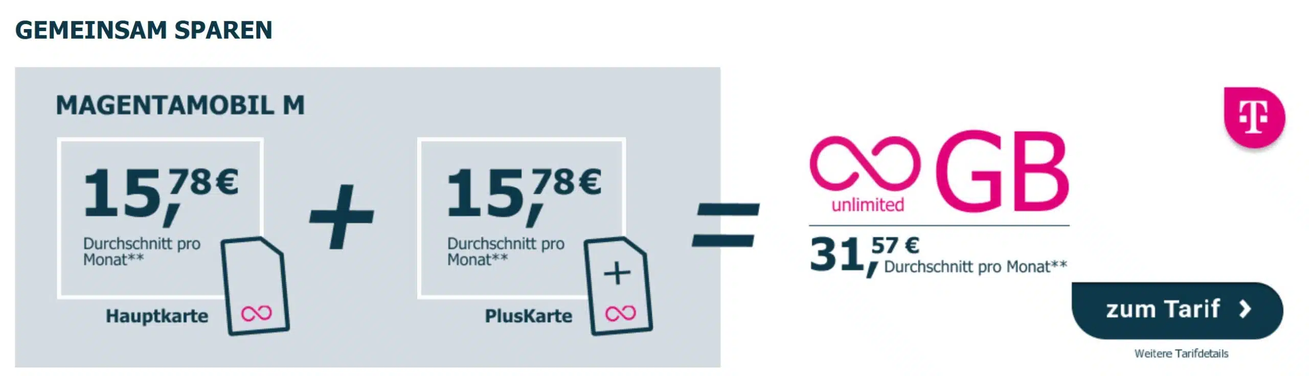 Banner von LogiTel mit einer doppelten Telekom Unlimited Flat