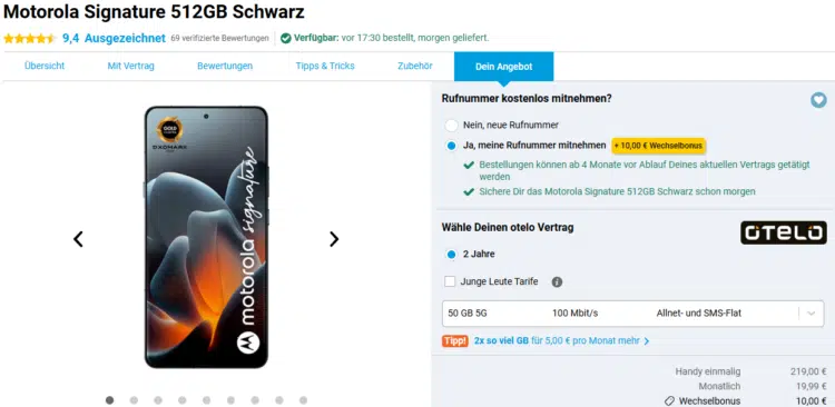 Motorola Signature Handytarif