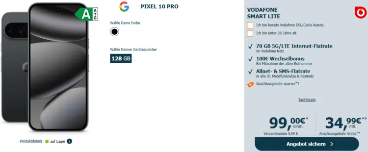 Pixel 10 Pro Handytarif