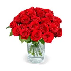 Rosenstrauß mit Vase