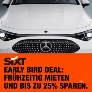 Thumbnail SIXT Early Bird Deal: Bis zu 25% Rabatt auf Mietwagen