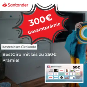 Thumbnail 💥 300€ Prämien für KOSTENLOSES Girokonto bei der Santander 💰50€ schon nach 1 Woche! 🤑