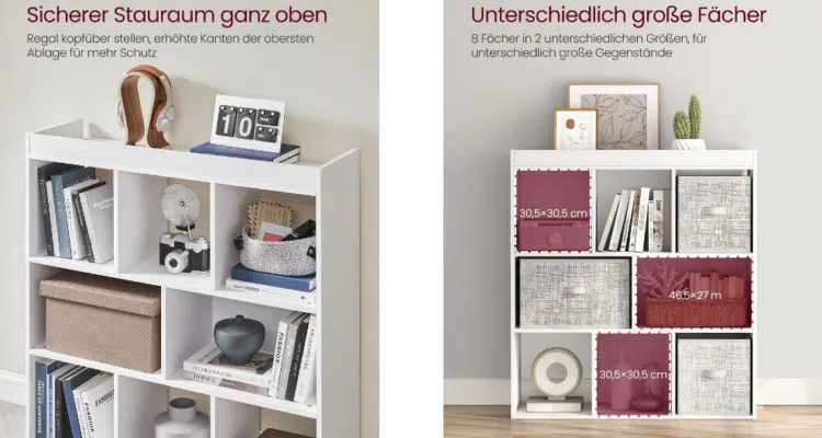 Vasagle Bücherregal mit 8 Fächern