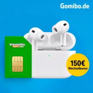Thumbnail 🔥 Apple AirPods Pro 3 für 0€ + 20GB Telekom Allnet für 17,99€ mtl. + 150€ Wechselbonus (klarmobil Telekom Allnet Flat)