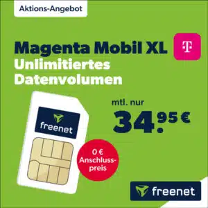Thumbnail 🔥 Unlimited 5G Telekom Allnet mit Full-Speed (300Mbit/s) für 34,95€ mtl. + 0€ Anschlusspreis (Telekom MagentaMobil XL von freenet)