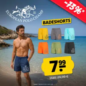 Thumbnail Badehosen-Schnapper: European Polo Champ Shorts für unter 8€