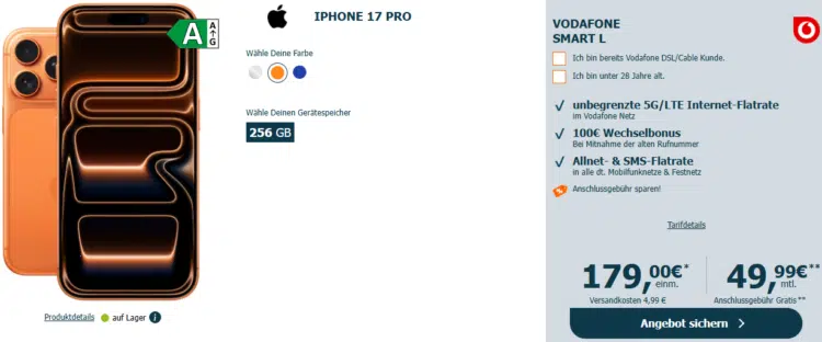 Apple iPhone 17 Pro Handytarif