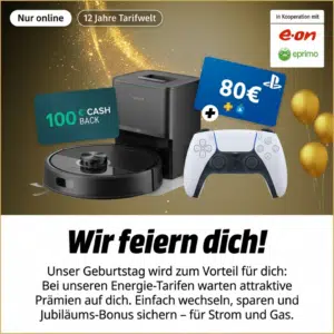 Thumbnail Bis zu 210€ Coupon on top?! 🤯 MediaMarkt Strom/Gas wechseln – inkl. Prämien (z. B. Roborock) für nur 1€! 💥🚀