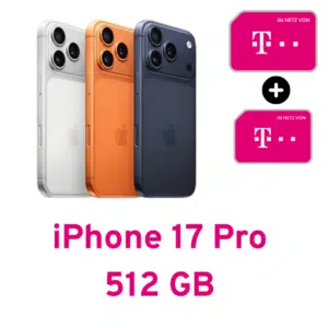 Thumbnail 🔥eff. GRATIS! 🤯 Apple iPhone 17 Pro (512GB) + 2 Tarife (100GB Telekom + 10GB) für 54,94€/Monat