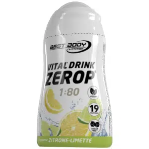 Thumbnail Best Body Nutrition Vital Drink ZEROP - Zitrone Limette Sirup - zuckerfrei, 1:80 ergibt 19 Portionen Fertiggetränk, 48 ml