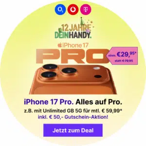 Deinhandy Jubiläum: 50€ Gutschein auf Tarife