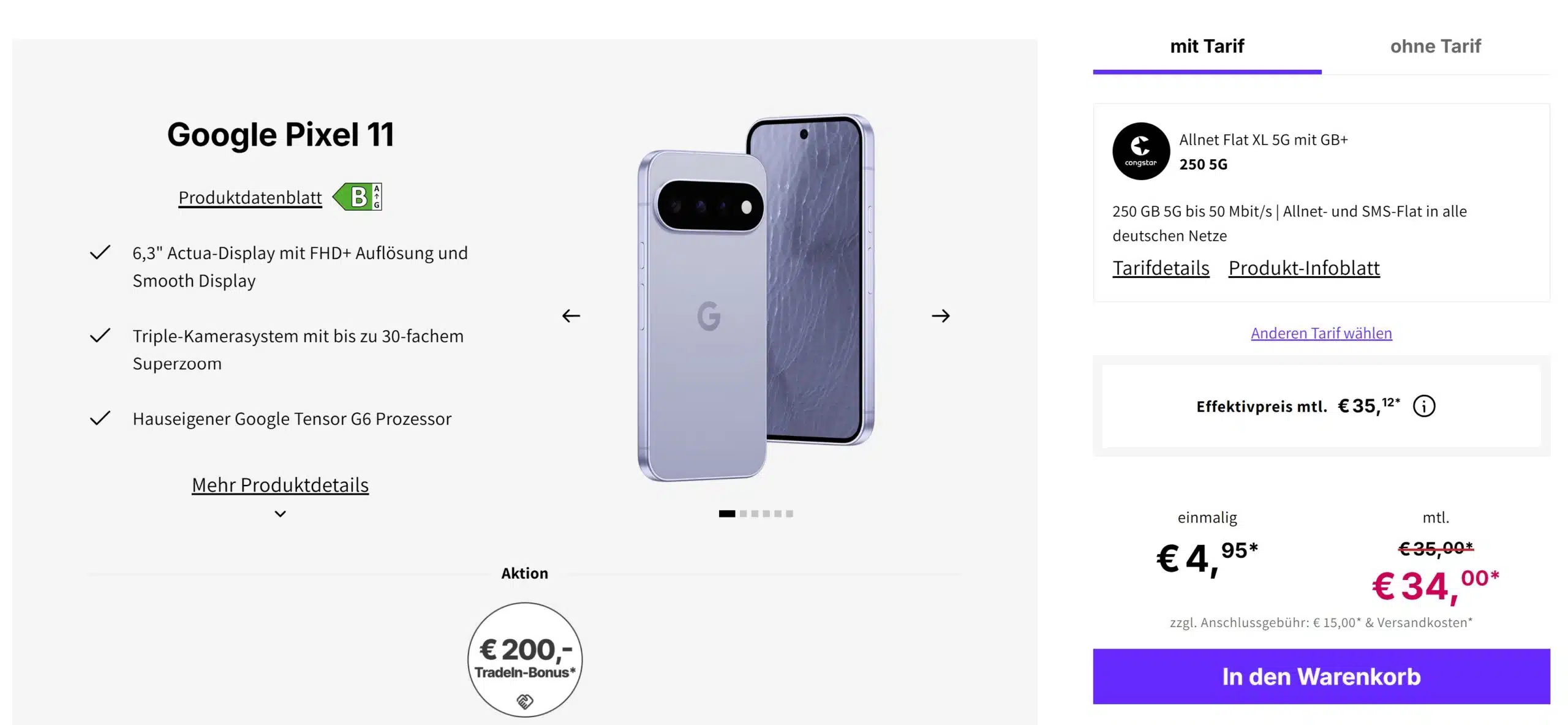 Tarif-Deal fürs Google Pixel 11 bei Deinhandy