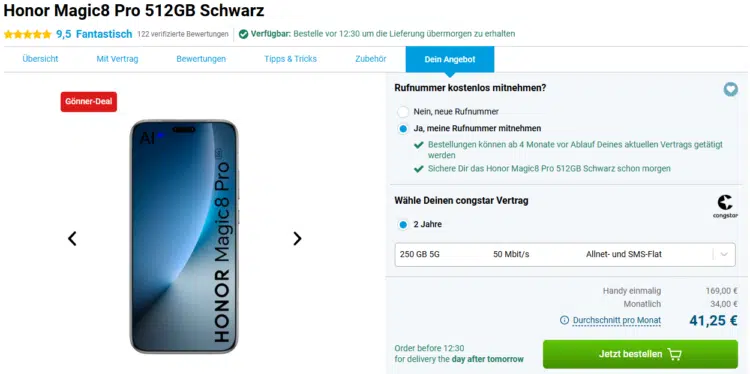 Honor Magic8 Pro Handytarif