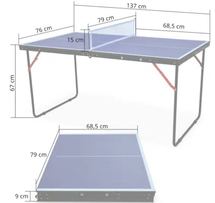 MUWO faltbare Mini Indoor-Tischtennisplatte