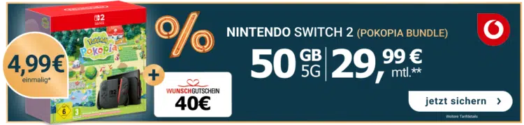 Nintendo Switch 2 Pokemon Pokopia Handytarif