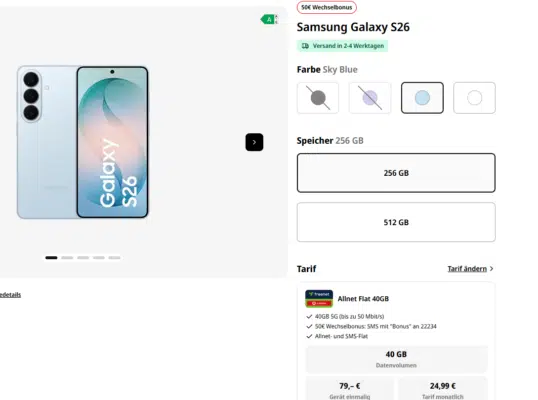 Samsung Galaxy S26 Handytarif