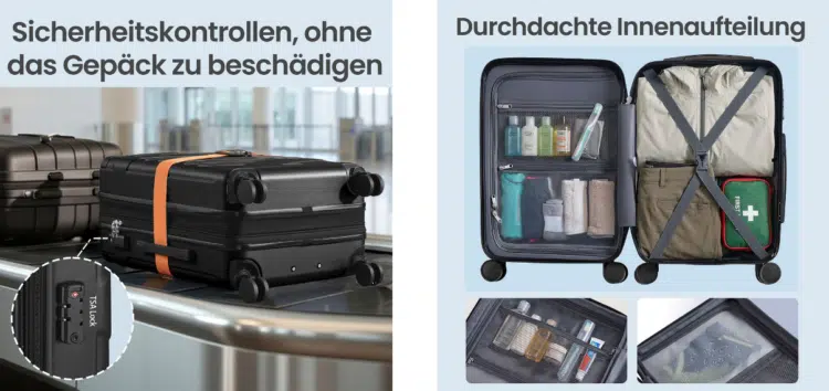 Songmics Hartschalenkoffer mit TSA-Schloss & Rollen