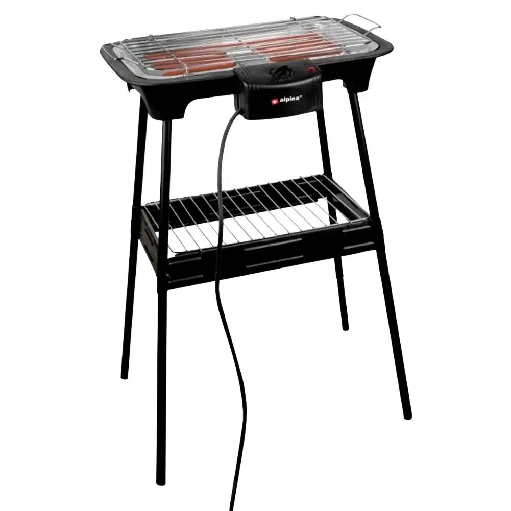 alpina Barbecue Elektro Grill mit Füßen 2 in 1
