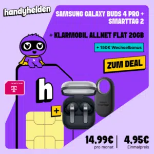 Samsung Galaxy Buds 4 Pro + Samsung Galaxy SmartTag 2 Handytarif