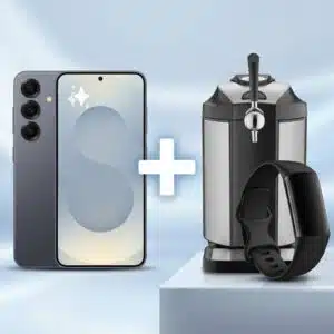 Galaxy S25 mit Bierzapfanlage und Fitbit Charge