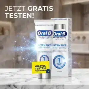 Oral-B Cashback: Das Aktionsprodukt mit Aktionssticker im Bild