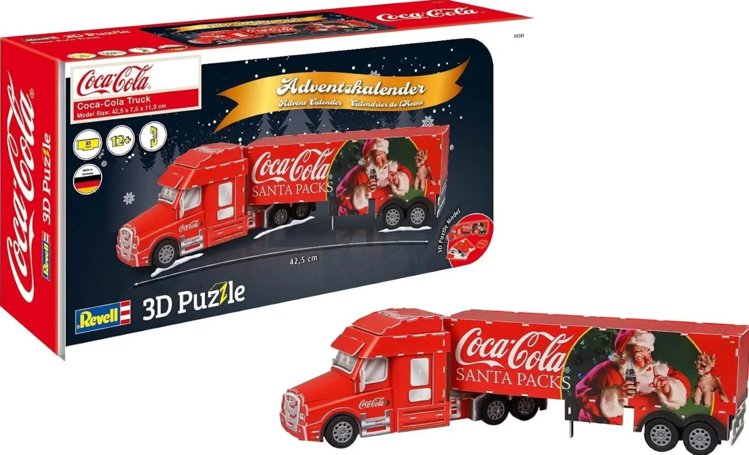 Revell Adventskalender Coca-Cola Weihnachts Truck 3D Puzzle Werbetruck