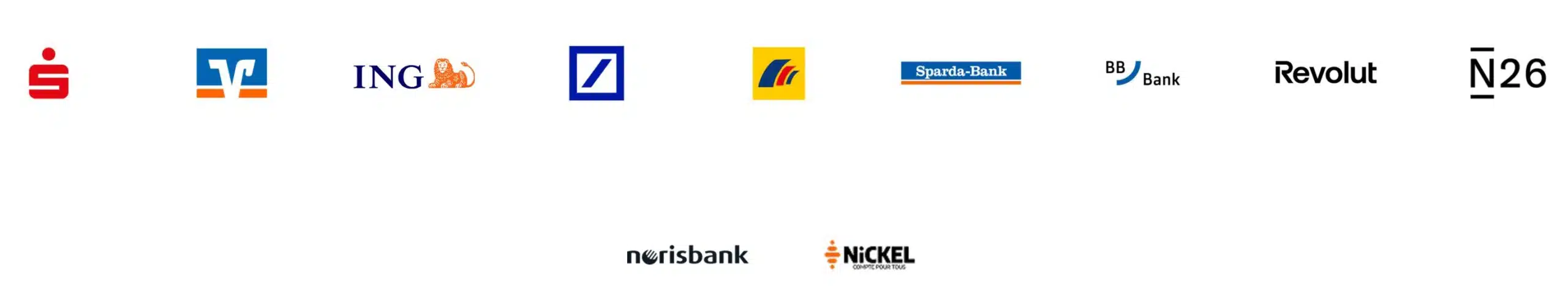 Logos der teilnehmenden Banken bei Wero