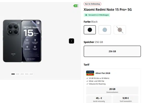 Xiaomi Redmi Note 15 Pro+ 5G Handytarif