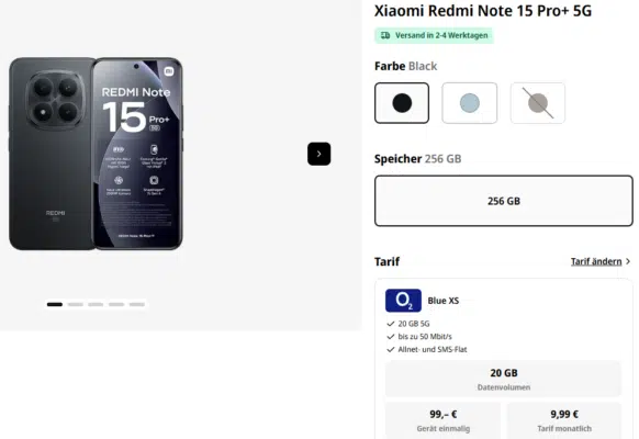 Xiaomi Redmi Note 15 Pro+ 5G Handytarif