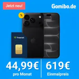 iPhone 18 Pro für 619€ + 44,99€ pro Monat für freenet Tarif bei Gomibo