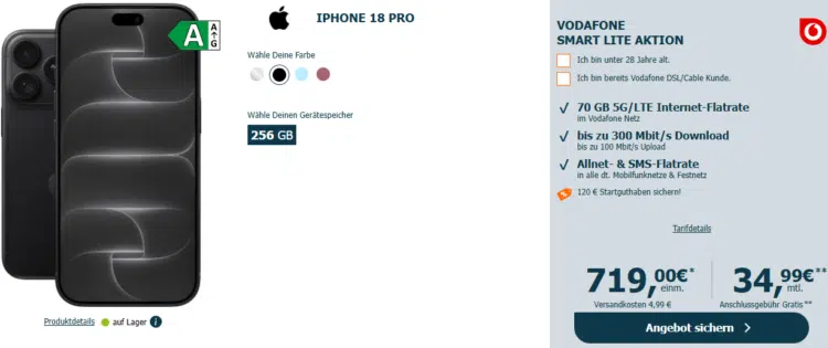 iPhone 18 Pro Handytarif