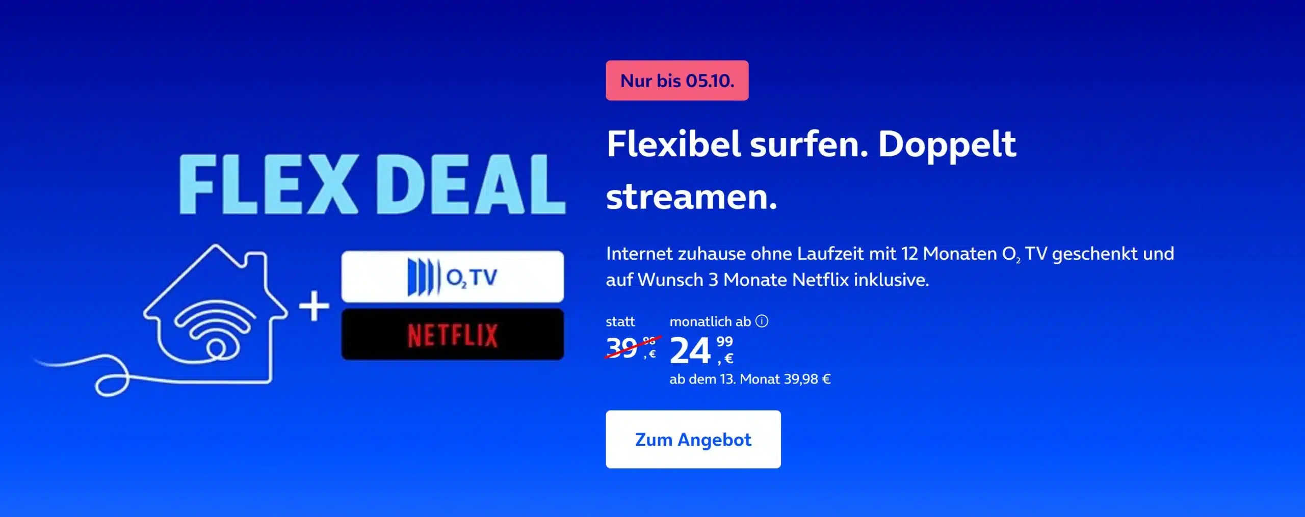 Banner vom o2 Flex Deal