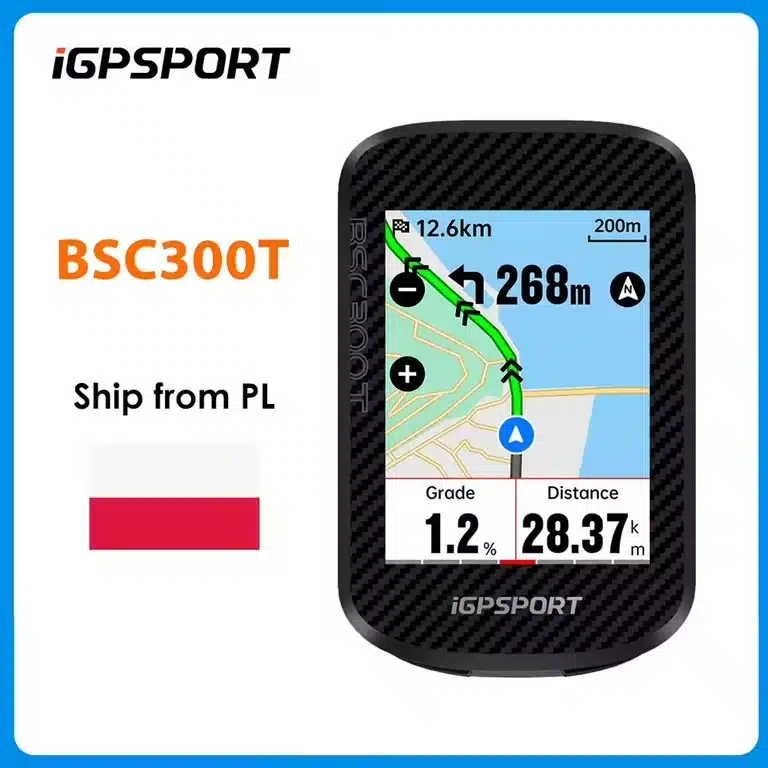 iGPSPORT BSC300T GPS-Fahrradcomputer mit Farbkarte