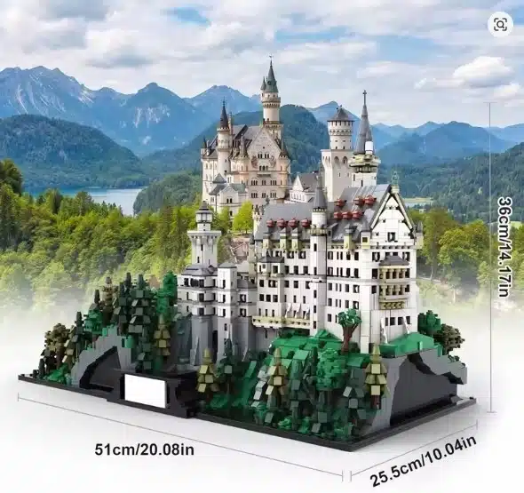 Xingbao XB-8188 Schloss Neuschwanstein mit Maßangaben