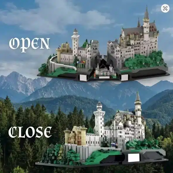 Xingbao XB-8188 Schloss Neuschwanstein aufgeklappt und geschlossen