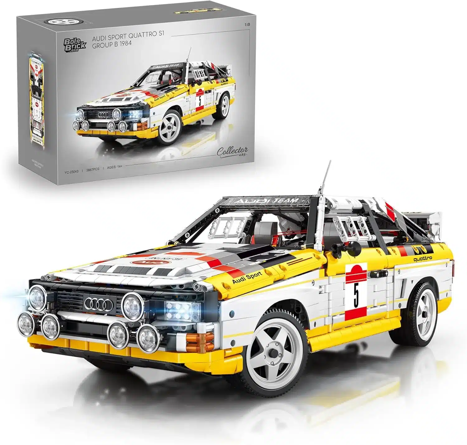 Happy Build YC-23043 Audi Sport Quattro S1 Group B Klemmbaustein-Modell