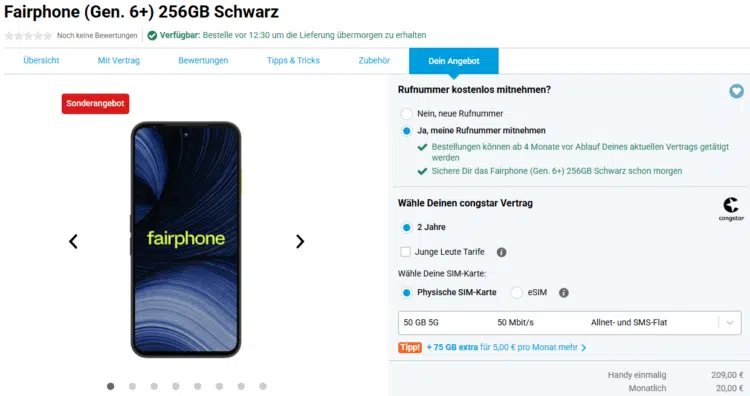 Fairphone 6 Plus Handyvertrag