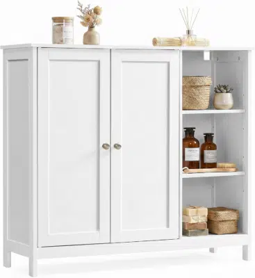 Vasagle Badschrank mit 2 Türen & offenen Fächern