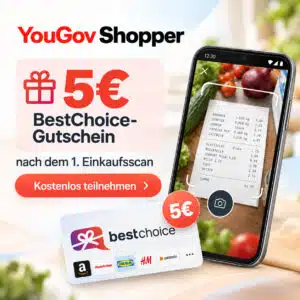 5€ BestChoice-Gutschein für YouGov Shopper