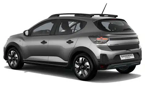 Heck des Dacia Sandero Stepway schräg von hinten