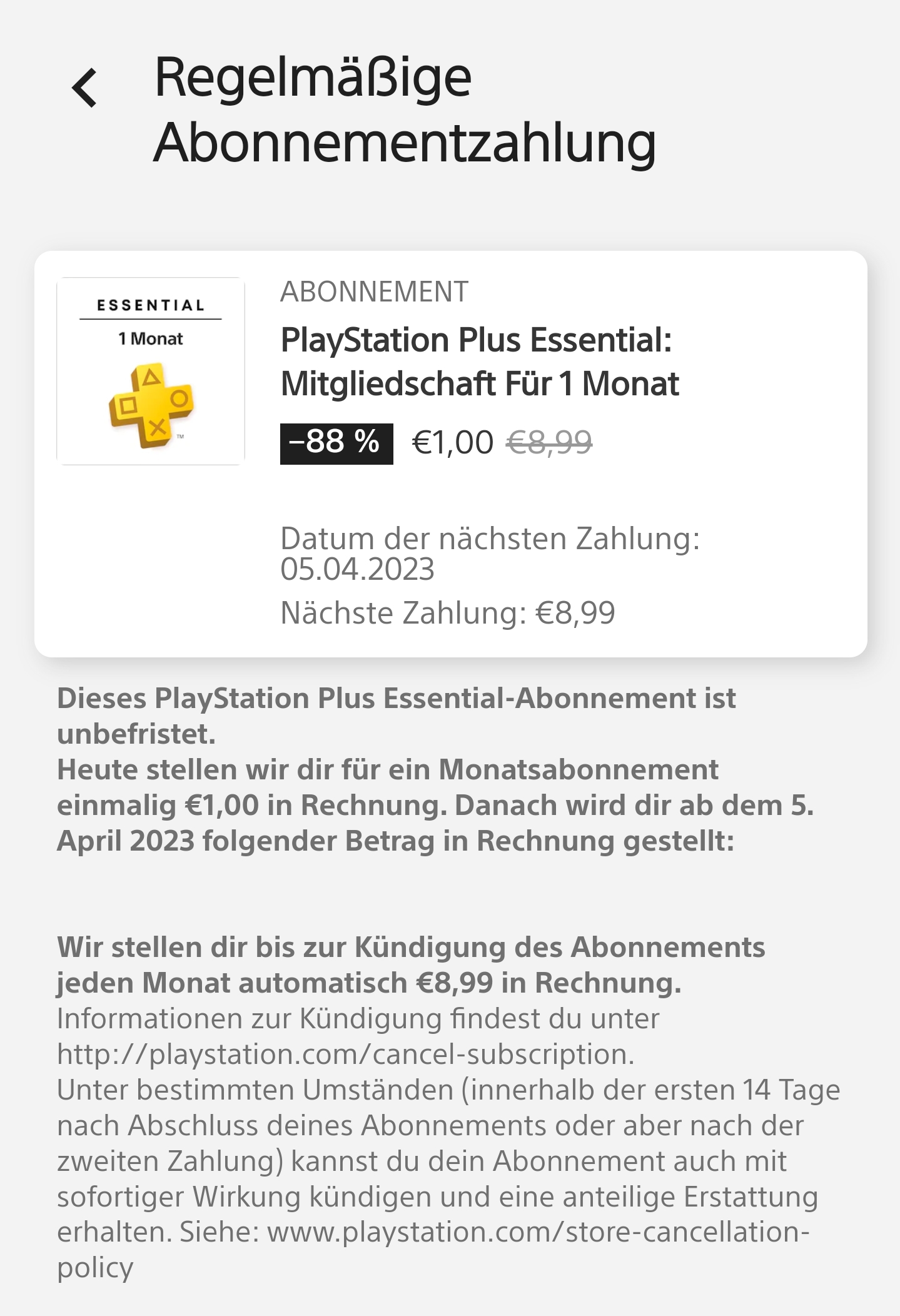 PlayStation Plus Essential für 1€ (statt 8,99€)