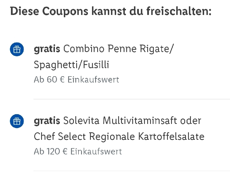 PLUS Rabattsammler Lidl Gratis Lidl APP Artikel