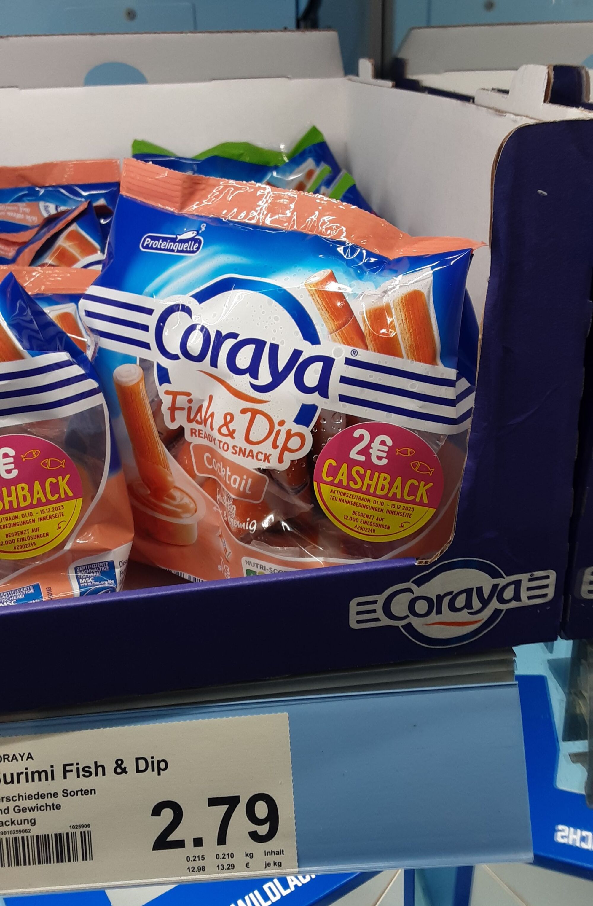 2€ Cashback auf Coraya Fish & Dip
