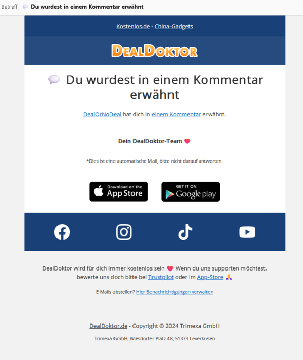 Anhang zu Kommentar von Knallfrosch