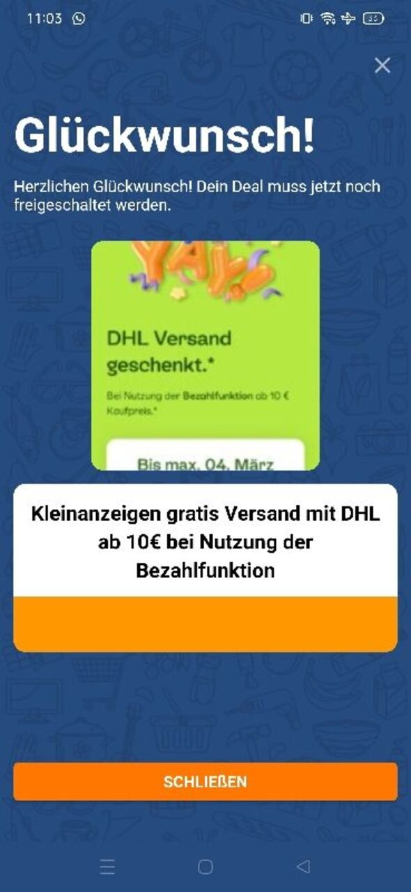 Kleinanzeigen DHL Aktion: DHL Versand Geschenkt (Nutzung Der