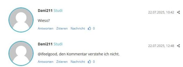 Anhang zu Kommentar von ifeelgood