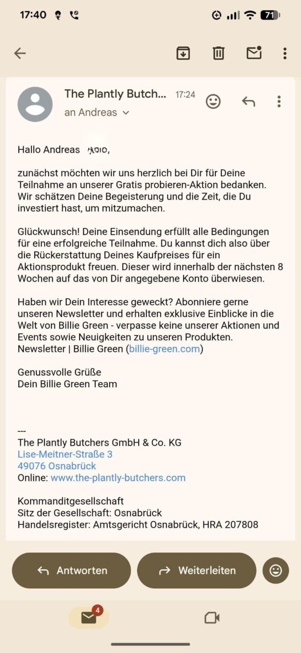 Anhang zu Kommentar von Andilein